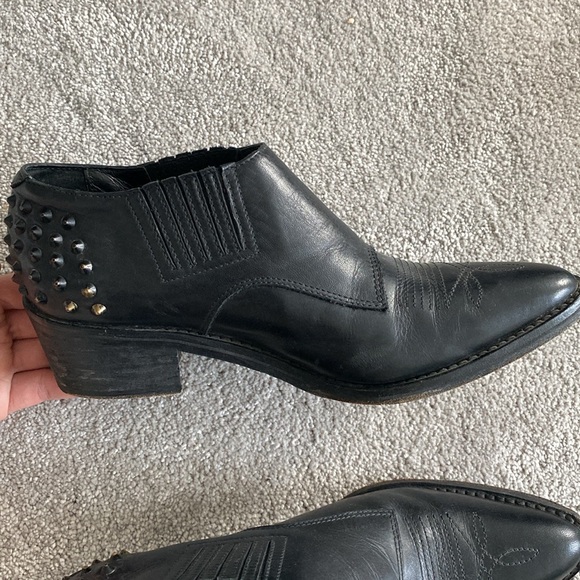 Sandro genuine leather spikes booties - Picture 7 of 7